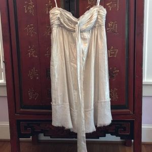 BGBGMaxazria Silver Strapless Cocktail Dress